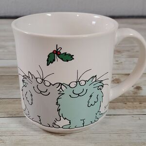 Vintage‎ Boynton Together Again For the Holidays Cats Mistletoe Mug